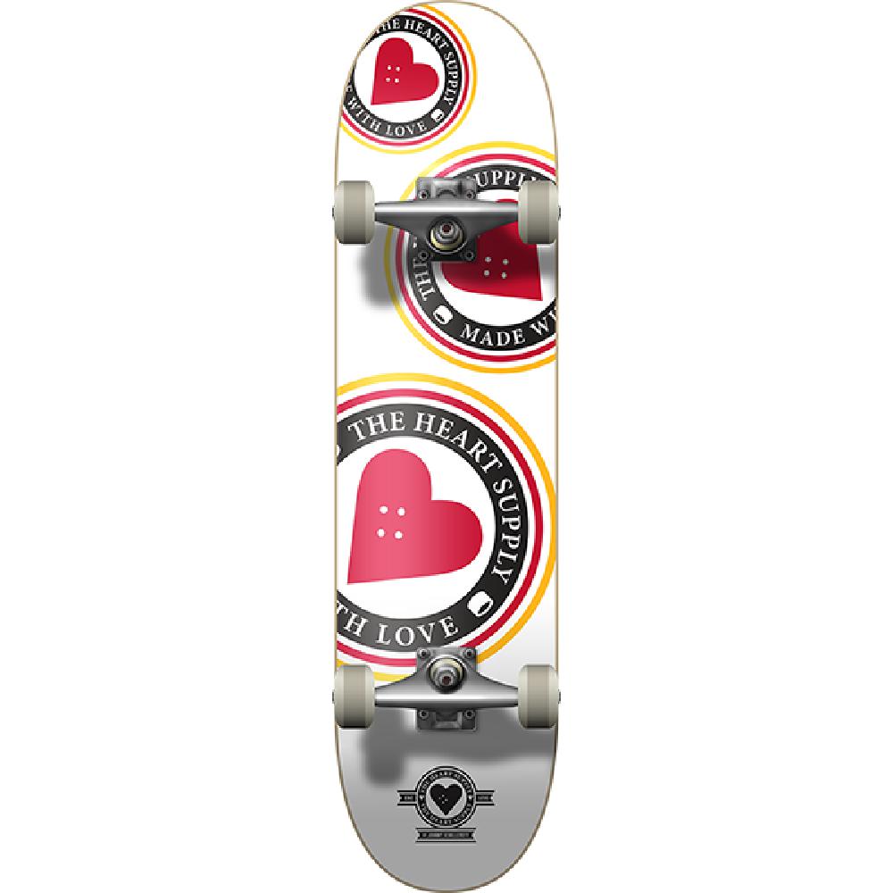 Heart Supply Orbit Logo White 7.75" Skateboard - Longboards USA