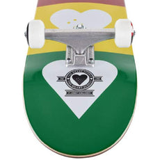 Heart Supply Quad Logo Red/Gold/Green 8.25" Skateboard - Longboards USA
