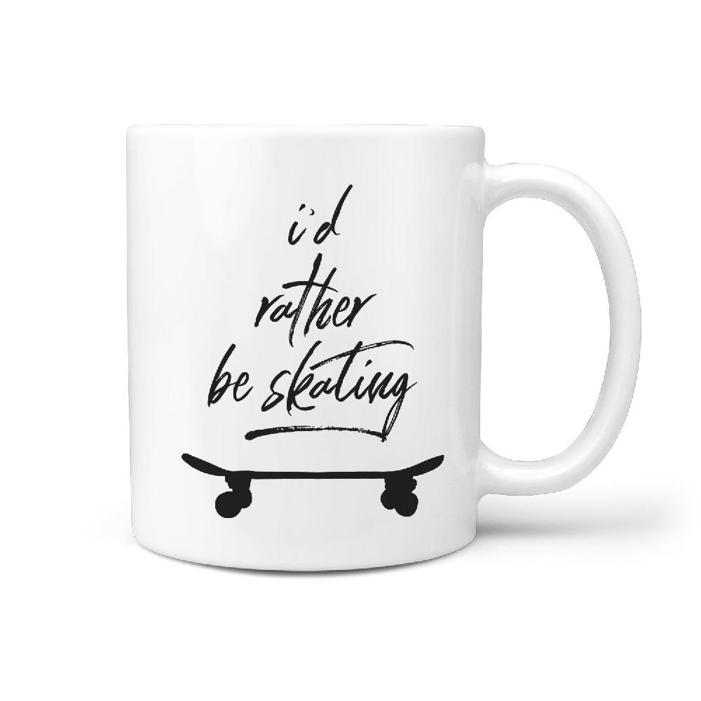 I'd Rather be Skating - Coffee Tea Mug - Longboards USA