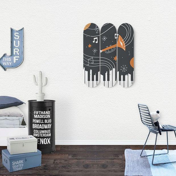 Jazz at Night Skateboard Wall Art - Longboards USA