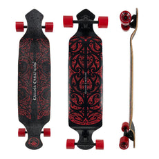 Kahuna Creations Black Wave (Black/Red) Drop Down 42" Longboard - Longboards USA