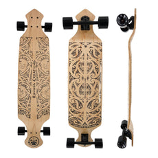 Kahuna Creations Black Wave (Natural) Drop Deck 42" Longboard - Longboards USA