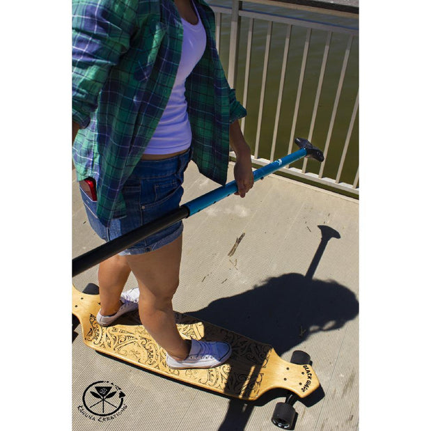 Kahuna Creations Black Wave (Natural) Drop Deck 42" Longboard - Longboards USA