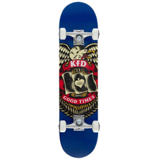 KFD Young Gunz Badge in Navy 7.75" Complete Skateboard - Longboards USA