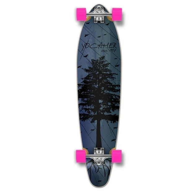 Kicktail In The Pines Blue 40 inches Longboard from Punked - Longboards USA