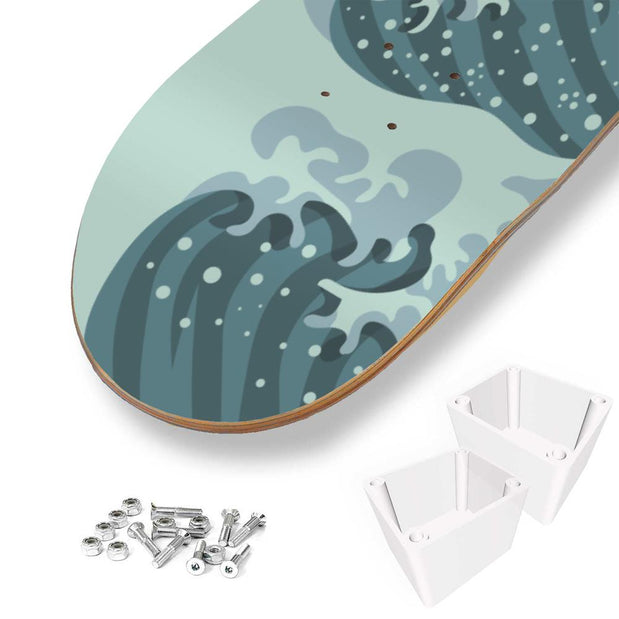 Koi on Wave Japanese Skateboard Wall Art - Longboards USA