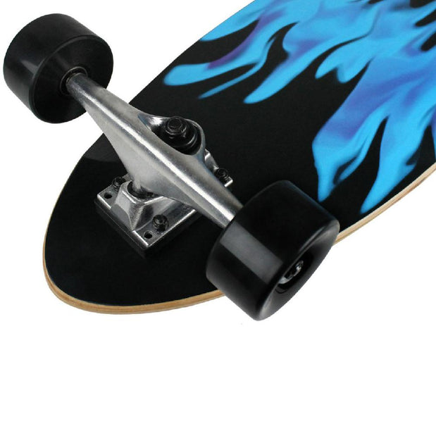 Krown - Pin Tail Blue Flame - Longboards USA