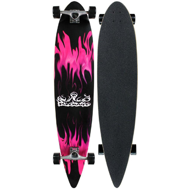 Krown - Pin Tail Purple Flame - Longboards USA