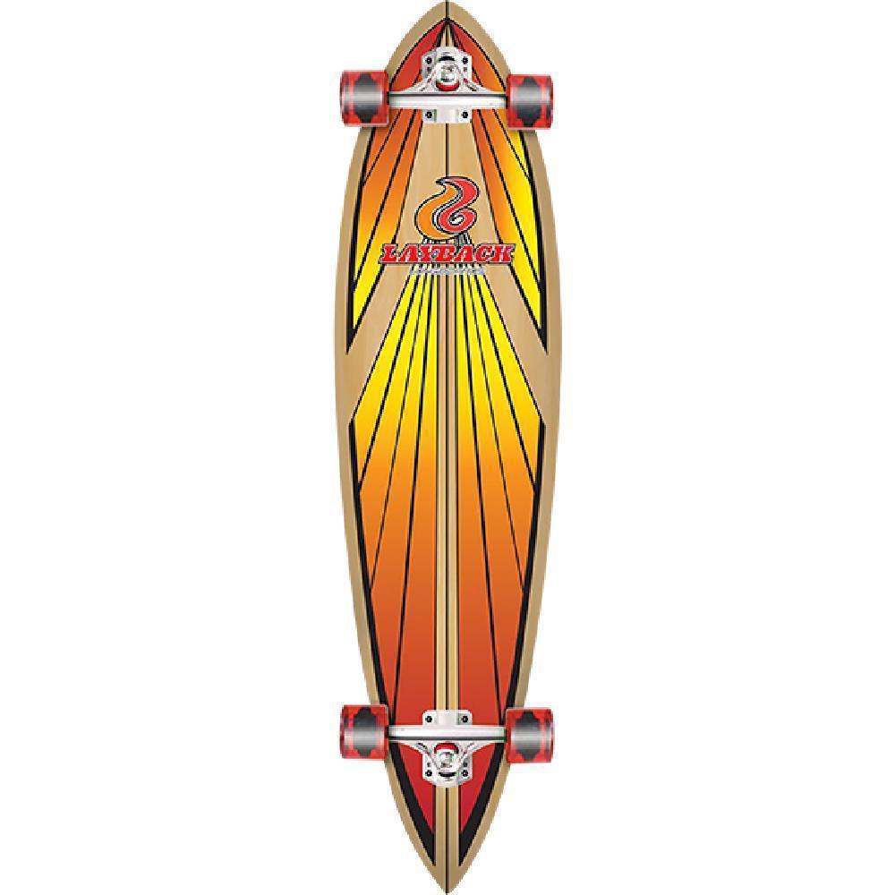Layback Soulride Red 40" Pintail Longboard - Longboards USA