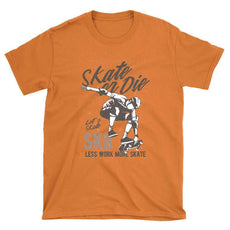 Less Work More Skate Skateboard T-Shirt - Longboards USA