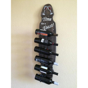 Longboard Art - Wall Wine rack - Time for Toast - Longboards USA