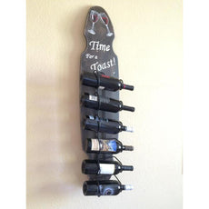 Longboard Art - Wall Wine rack - Time for Toast - Longboards USA