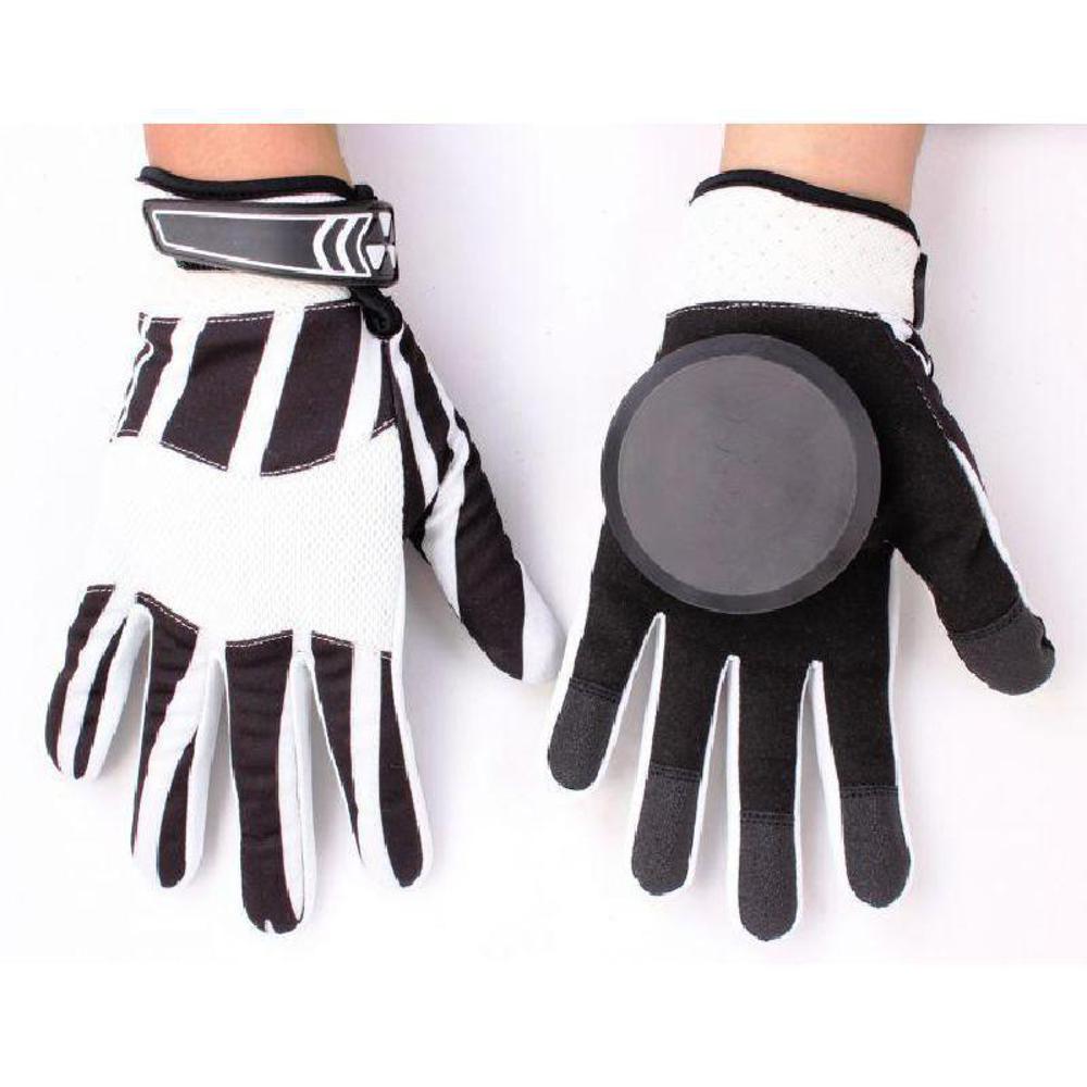 Longboard Downhill Sliding Gloves Black White Longboards USA