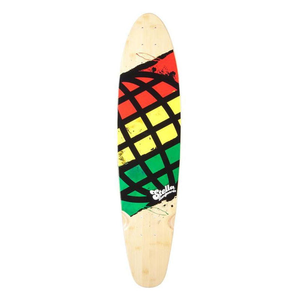 Longboard Skateboard - Stella Longboards - Global Cruiser Rasta 34" - Deck - Longboards USA