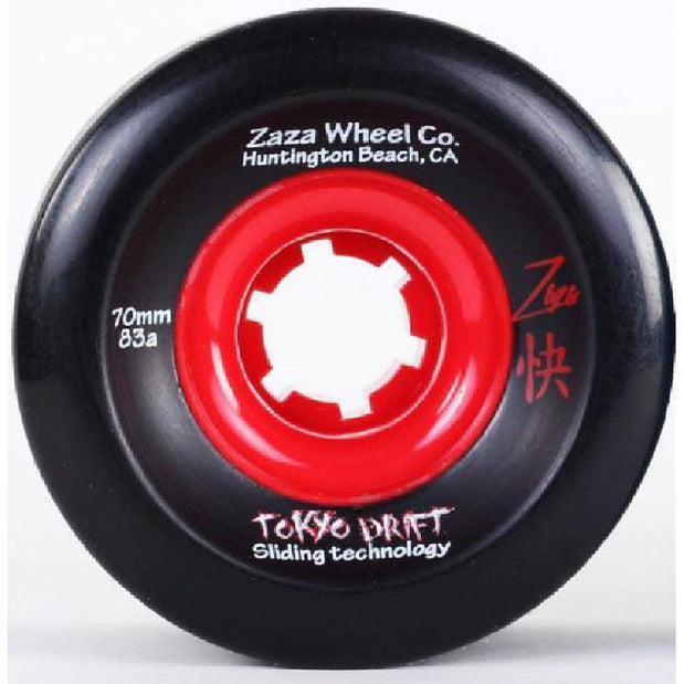 Longboard Sliding Wheels Zaza Black Tokyo Drift 70mm 83a - Longboards USA