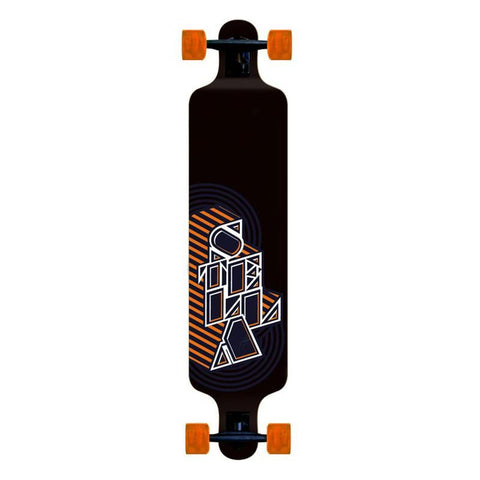 Longboard Stella Lowrider Blockhead Black/Orange 42" - Complete - Longboards USA