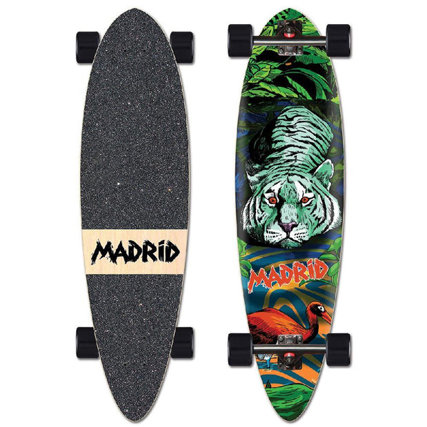 Madrid 36" Tiger Blunt Nose Longboard - Longboards USA