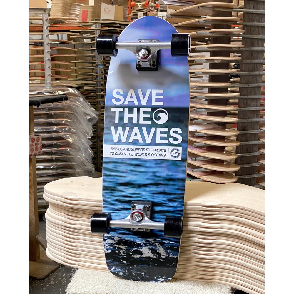 Madrid Marty Save The Waves 29.25" Old School Longboard - Longboards USA