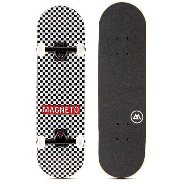 Magneto Checkered Kids 7.75" Skateboard - Longboards USA