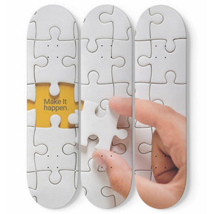 Make It Happen | Inspirational Phrases | Skateboard Wall Art, Mural & Skate Deck Art | Home Decor | Wall Decor - Longboards USA