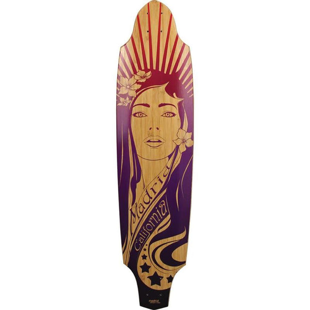 Market Price Girl Bamboo Carving 38 inches Longboard Deck Madrid - Longboards USA