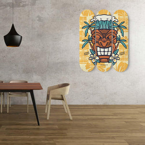 Marvelous Tiki Mask Skateboard Wall Art - Longboards USA