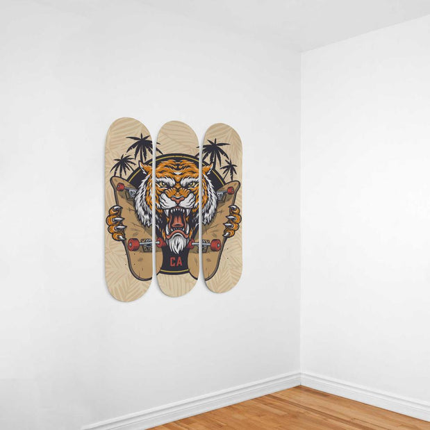 Mind-blowing Tiger Skateboard Wall Art - Longboards USA