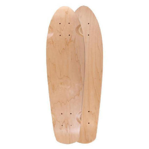Mini Blank Kicktail Longboard Natural Maple 25 inches Deck - Longboards USA