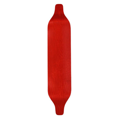 Moose - 8" x 40" Drop Down Deck Stained Red - Longboards USA