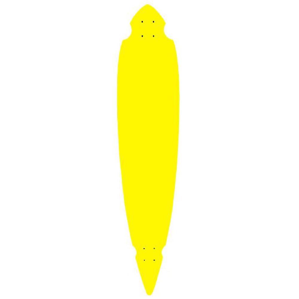 Moose - 9.25" x 46" Cut-Out Pintail Deck Yellow - Longboards USA
