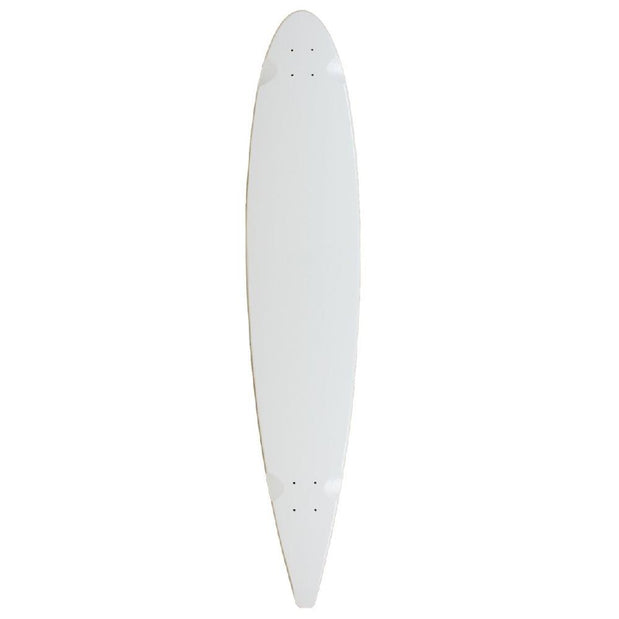 Moose Dipped White 47" Pintail Longboard Deck - Longboards USA