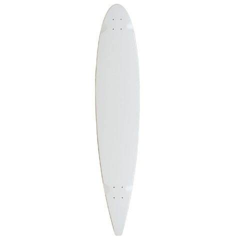 Moose Dipped White 47" Pintail Longboard Deck - Longboards USA