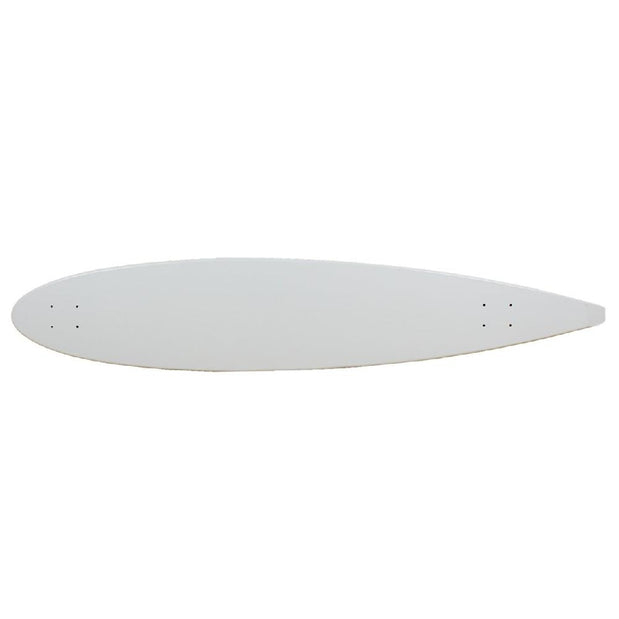 Moose Dipped White 47" Pintail Longboard Deck - Longboards USA