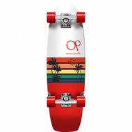 Ocean Pacific Sunset Cruiser White/Red -8.75" Skateboard Complete - Longboards USA