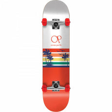 Ocean Pacific White/Red 8.0" Complete Skateboard - Longboards USA