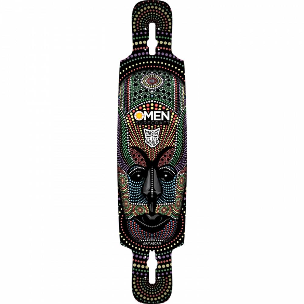 Omen Jamaica Mask 41.5" Drop Through with Kicktail Longboard Deck - Longboards USA
