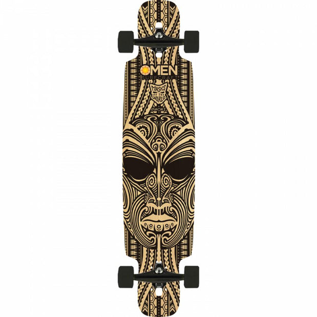 Omen Maori Mask 41.5" Drop Through with Kicktail Longboard - Longboards USA
