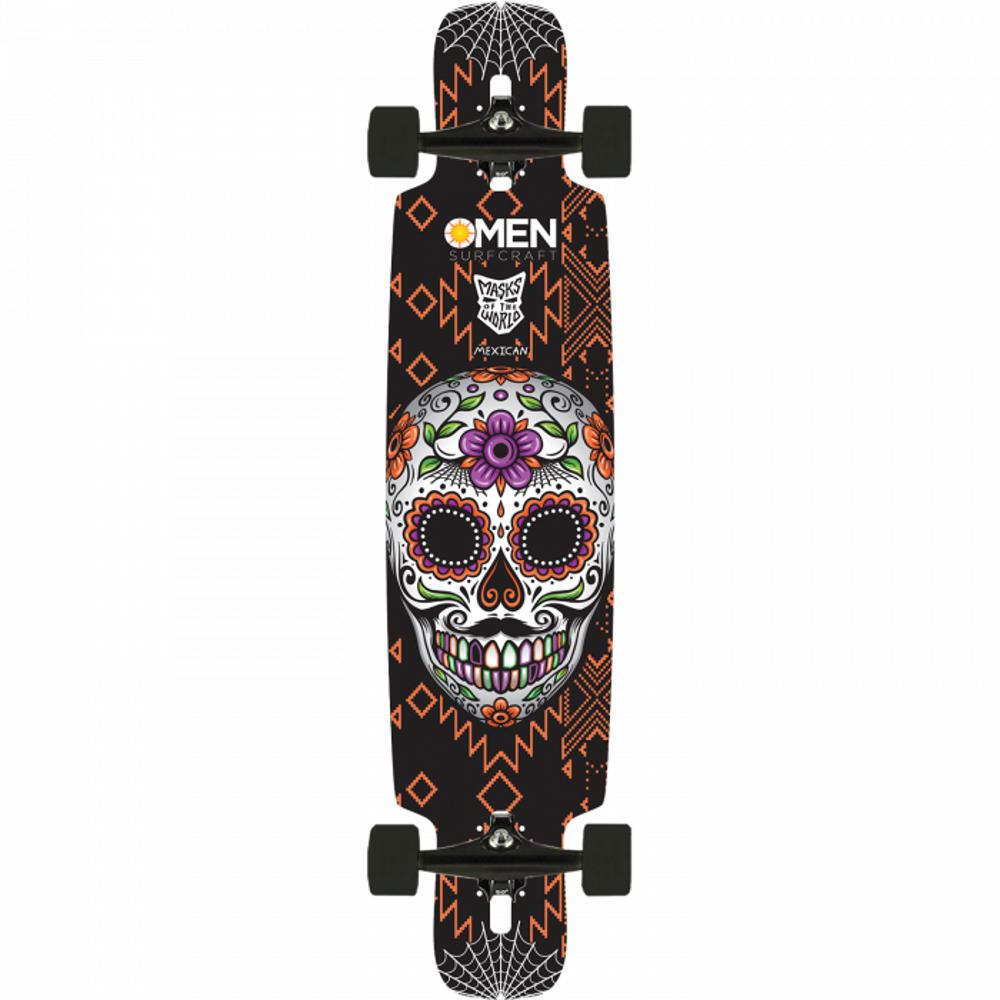 Omen Mexico Mask 41.5" Drop Through Longboard with Kicktail - Longboards USA