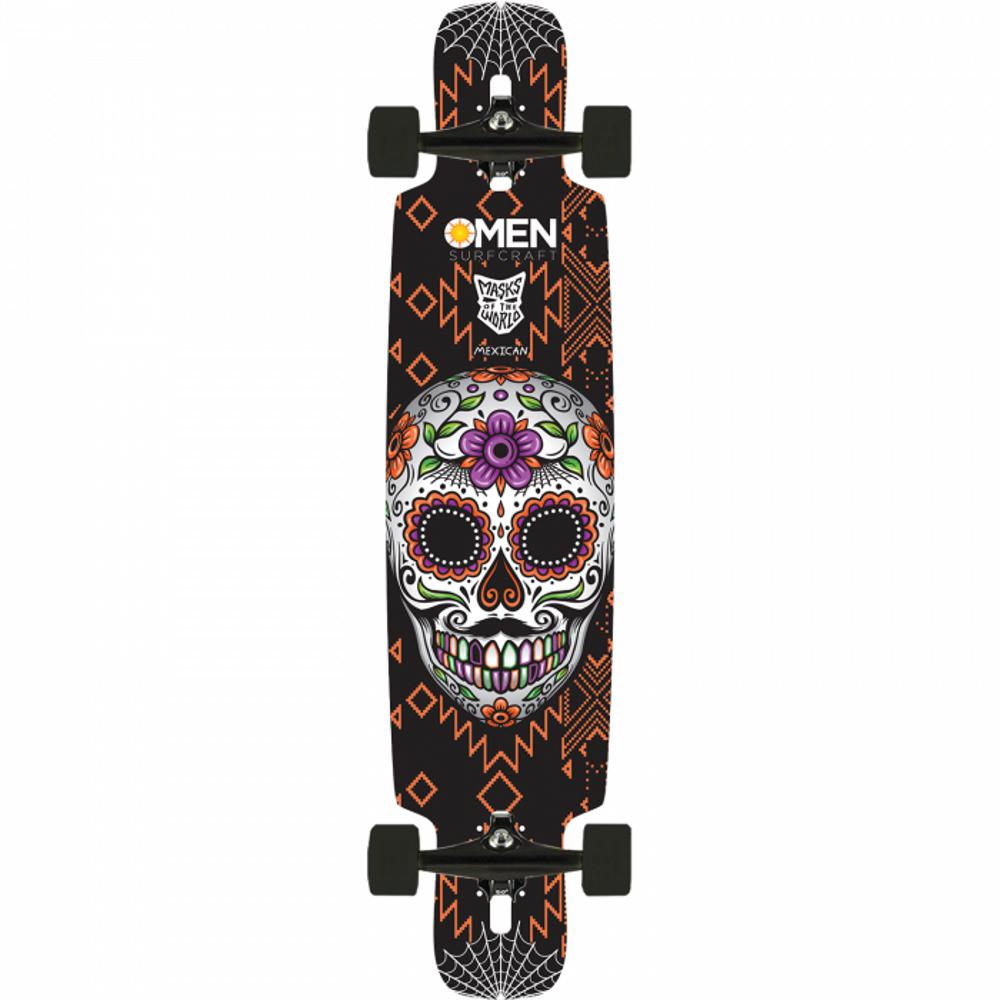 Omen Mexico Mask 41.5" Drop Through Longboard with Kicktail