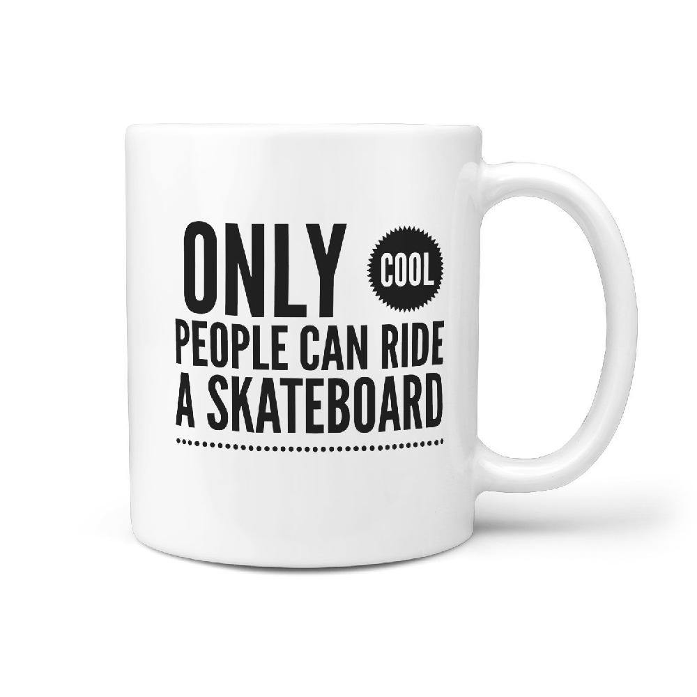 Only Cool People can Ride a Skateboard Coffee Mug - Longboards USA