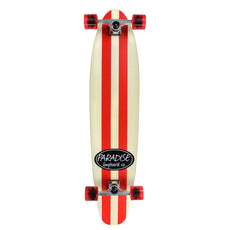 Paradise Red Pinstripe 44" Kicktail Longboard - Longboards USA