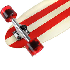 Paradise Red Pinstripe 44" Kicktail Longboard - Longboards USA