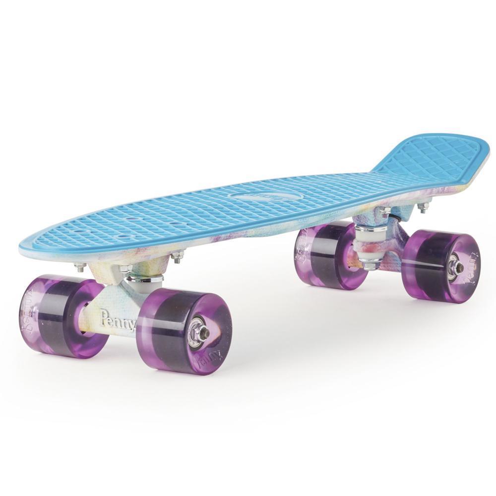 Addition Sightseeing ansøge Penny Board 22" Cracked Dye Blue Tie Dye Skateboard – Longboards USA