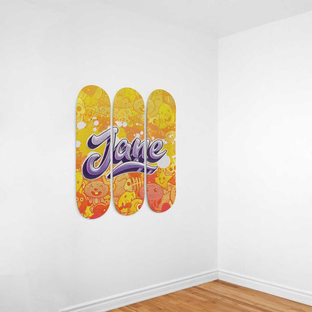 Personalized Awesome Graffiti Skateboard Wall Art - Longboards USA