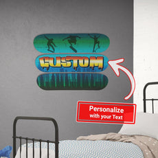 Personalized Child Name Graffiti City Skateboard Wall Decor - Longboards USA