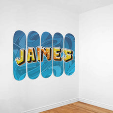 Personalized Wonderful Graffiti Abstract Background Skateboard Wall Art - Longboards USA