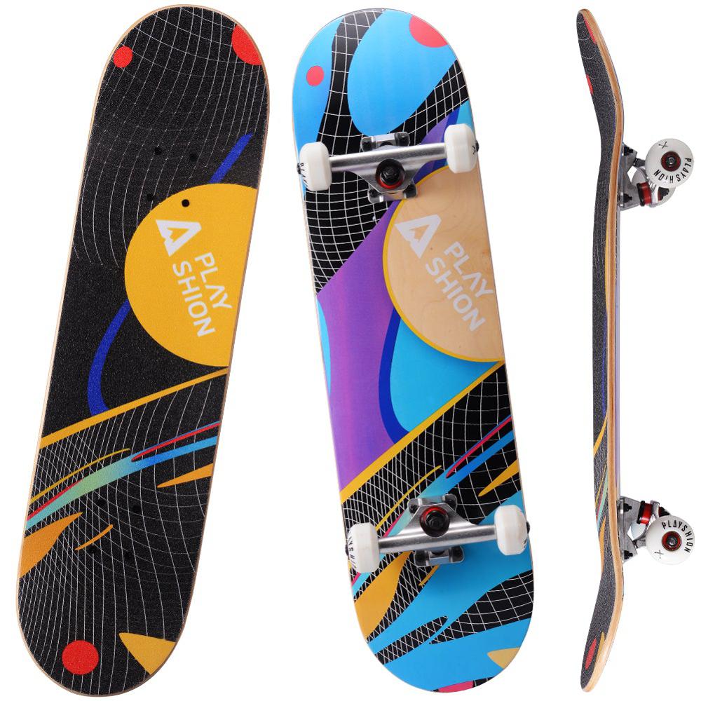 Playshion Nets 31 Inch Trick Skateboard for Kids - Longboards USA