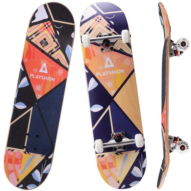 Playshion Stylish 31 Inch Trick Skateboard for Kids - Longboards USA