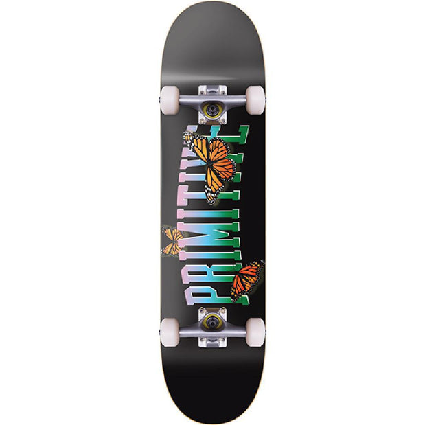 Primitive Collegiate Butterfly in Black 7.3" Skateboard - Longboards USA