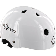 Pro-Tec Classic Gloss White Longboard Skateboard Helmet - Longboards USA